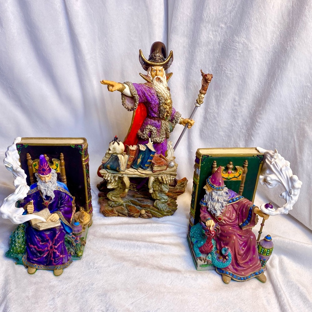 Purple Wizard Figurine Set